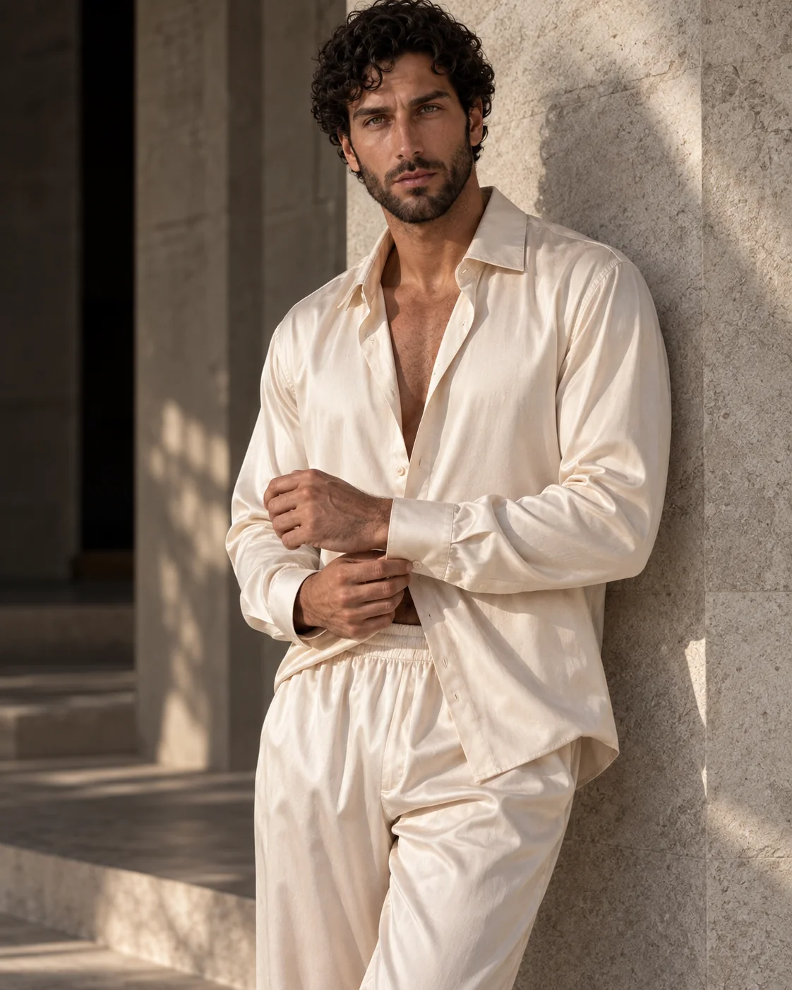 BREEZE MEN SILK SHIRT LONG SLEEVE