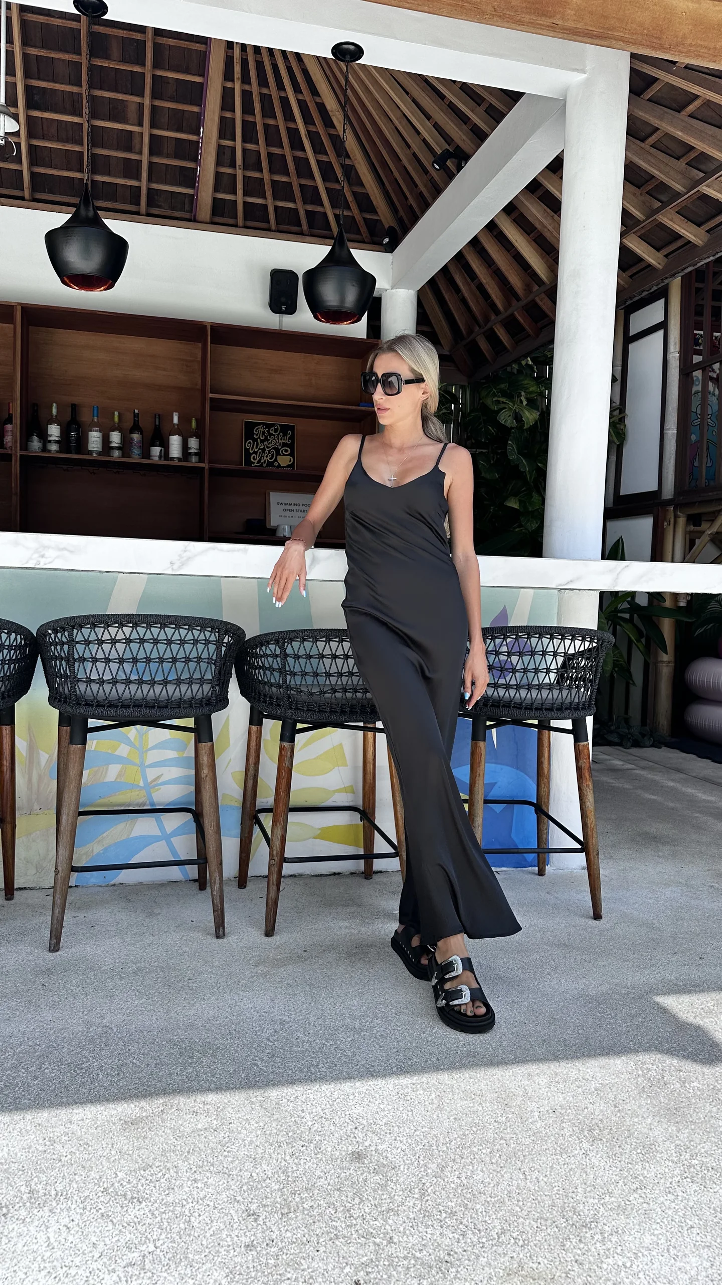 EVENING FLOW SILK MAXI DRESS